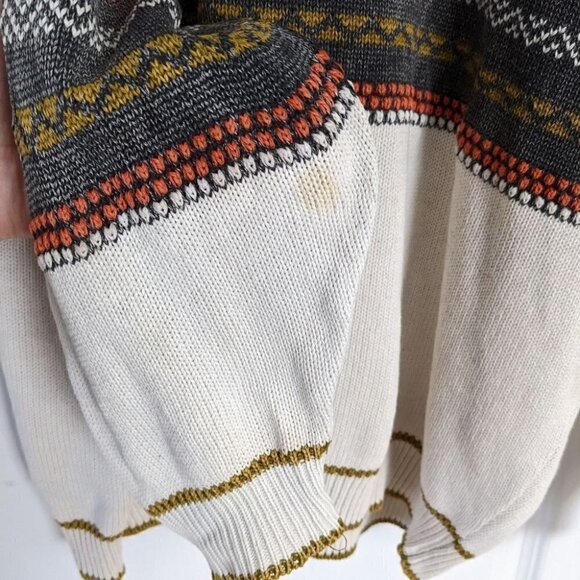 VINTAGE daddy dad granddad 80s 90s cotton sweaters abstract print XL @M - Picture 10 of 10